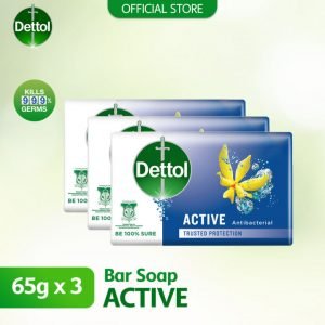 Dettol Body Soap Active 65g X 3s